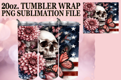 RADIANT ADVENTURES 20oz TUMBLER WRAP, Skull USA Product Image 1