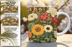 Botanical Beauty Mug Wrap Sublimation 11oz Product Image 1