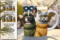 Stunning 15oz Mug Wrap Png Template , Dog and cat Product Image 1