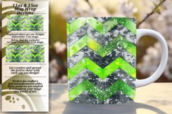 Glitter Stripe Mug 11oz/15oz Wrap with Colorful Product Image 1