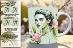 Fun 15oz Mug Wrap Png Artwork , Beauty Woman Product Image 1