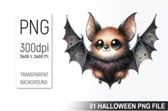 Cupcake With A Halloween Bat, Halloween Clipart PNG File Product Image 1