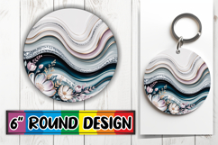 Blissful Car Coaster Round Style, Pattern Product Image 1
