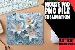 Sublimation 3D Flower in Hole Mouse Pad Design PNG Product Image 1