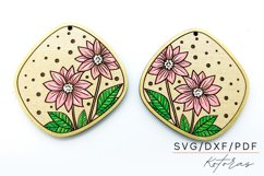 Flower Engraved Earrings Digital Download Product Image 2