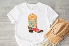 Cowboy boots cut file svg, png Cowgirl boot Cactus decor svg Product Image 5