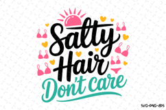 Salty hair Don't care svg | Summer Svg | Svg Cut Files Product Image 1