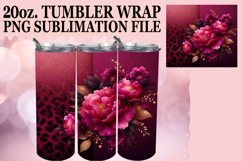 CHEERFUL PRESENT 20oz TUMBLER WRAP, Leopard Prints Product Image 1