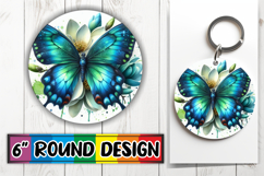 Sublimation Car Coaster Joy, Butterfly Product Image 1
