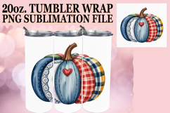 Happy Smiles 20oz tumbler wrap, Pumpkin Watercolor Product Image 1