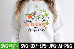 Just a Girl Who Loves Autumn SVG Cut File,Fall SVG Cut File Product Image 2
