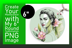 Whimsical Round Design for Coasters , Beauty Woman Product Image 1