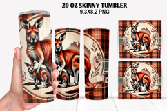 Kangaroo Skinny Tumbler 20oz Wrap Design, Animal Tumbler Wra Product Image 1