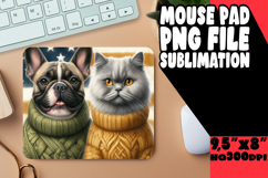 Sweet Mouse Pad Sublimation Ideas, Dog and cat Product Image 1