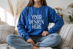 Royal Gildan 18000 Sweatshirt Model Mockups Product Image 1