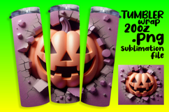 PLAYFUL PNG for 20oz Tumbler , 3D Pumpkin Product Image 1