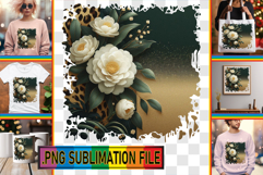 Elegant TOTE BAG Art Magic PNG, Leopard Prints Product Image 1