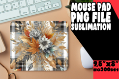 Unique Desk Mat Sublimation PNG, Autumn Flower Product Image 1