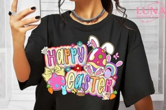 Brushstroke Happy Easter png, Coquette carrot png Product Image 1