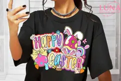 Brushstroke Happy Easter png, Coquette carrot png Product Image 1