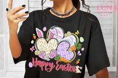 Happy Easter PNG, Coquette Easter Bunny Png, Retro Easter Product Image 6