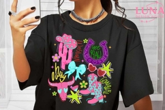 Colorful Preppy Horse Doodle PNG Digital Design Sublimation Product Image 6