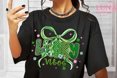 Lucky St Patrick's Day Coquette Png, Lucky Shamrock Png Product Image 1