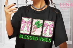 Blessed Vibes St Patrick PNG, Preppy St Patricks Product Image 6