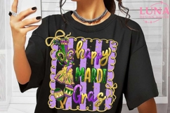 Brushstroke Mardi Gras PNG, Fleur De Lis Coquette PNG Product Image 6