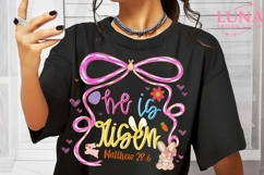 He is risen Png, Christian Easter Png, Easter brushstroke Product Image 1