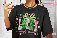 Not Lucky Simply Blessed png Retro Coquette St Patrick's Day Product Image 6