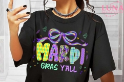 Brushstroke Mardi Gras PNG, Fleur De Lis Coquette PNG Product Image 6