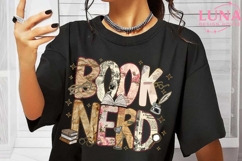 Book Nerd PNG, Retro Bookish Trendy Book Lover Png Product Image 6