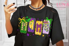 Mardi Gras Mama png, Preppy Mardi Gras Png, Mardi Gras PNG Product Image 6