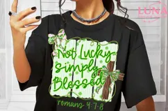 St Patrick's Day Bow PNG, Bible Verses png, Coquette Lucky Product Image 6