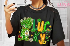 Lucky Shamrock Png, Lucky PNG St Patrick’s Day, Preppy Lucky Product Image 6