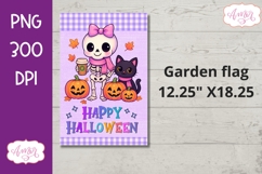 Happy Halloween Garden Flag Sublimation PNG Product Image 2