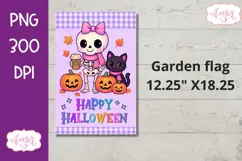 Happy Halloween Garden Flag Sublimation PNG Product Image 2