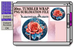 Spring Denim Floral Tumbler Wrap 20oz Product Image 1