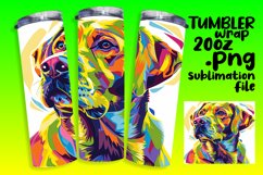 Radiant Abstract Dog Wrap 20oz Sublimation Art Product Image 1