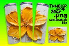 Whimsical Garden: 3D Floral Tumbler Wrap Product Image 1