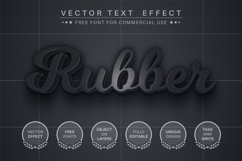 Black rubber - editable text effect, font style Product Image 1
