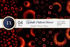Seamless Spooky Eyeballs Pattern Horror Digital Paper Product Image 1