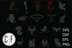 Bird Bundle Rhinestone Template Product Image 1