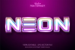 Neon text effect, editable neon lights signage text style Product Image 1