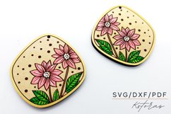 Flower Engraved Earrings Digital Download Product Image 6