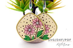 Flower Engraved Earrings Digital Download Product Image 1
