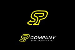 SP or PS letter Logo Line Design Template Vector Product Image 1