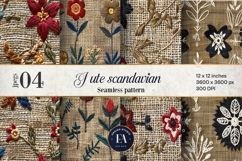 Scandinavian Embroidery Pattern | Jute Floral Texture Product Image 1