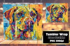 Whimsical Colorful Dog Wrap 20oz Design Product Image 1